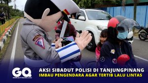 Aksi Sibadut Polisi di Tanjungpinang Imbau Pengendara agar Tertib Lalu Lintas