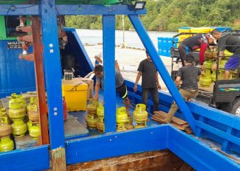 Polsek Tambelan Amankan Ratusan Tabung Gas Elpiji 3 Kg yang Tak Miliki Izin Edar