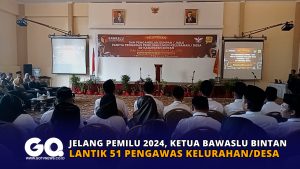 Jelang Pemilu 2024, Ketua Bawaslu Bintan Lantik 51 Pengawas Kelurahan/Desa