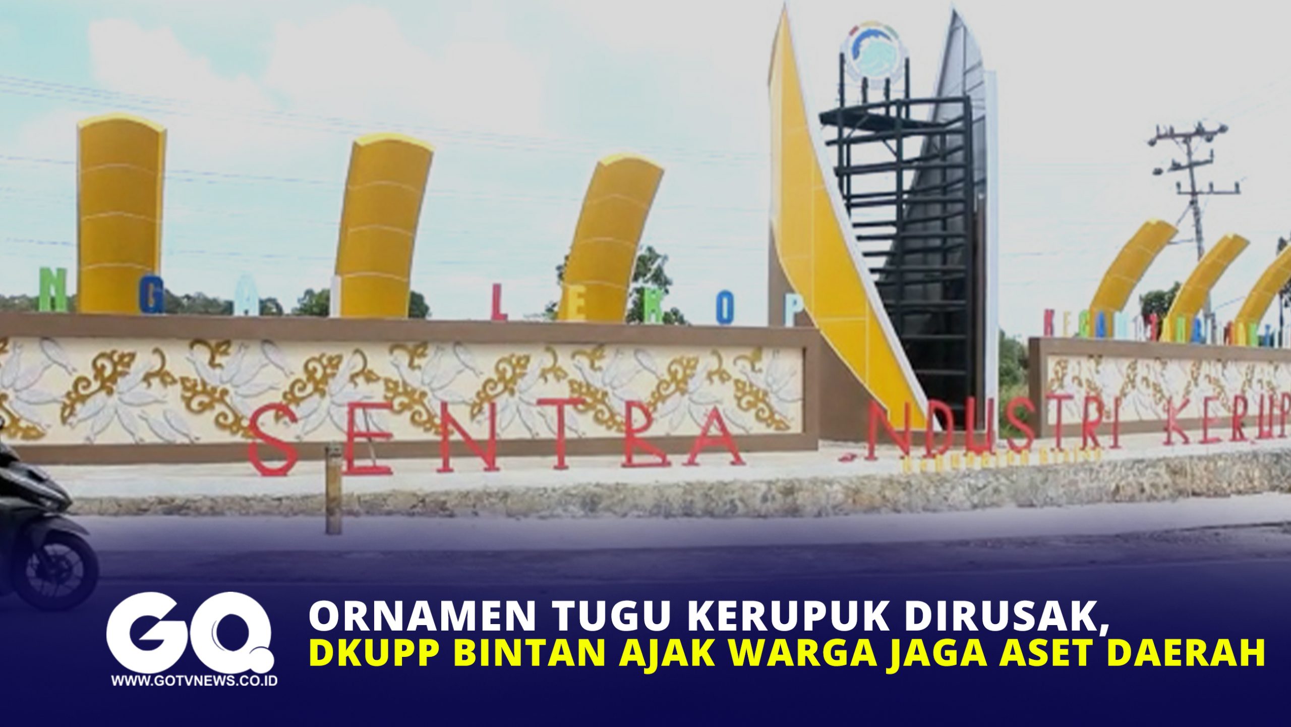 Ornamen Tugu Kerupuk Dirusak, DKUPP Bintan Ajak Warga Jaga Aset Daerah.