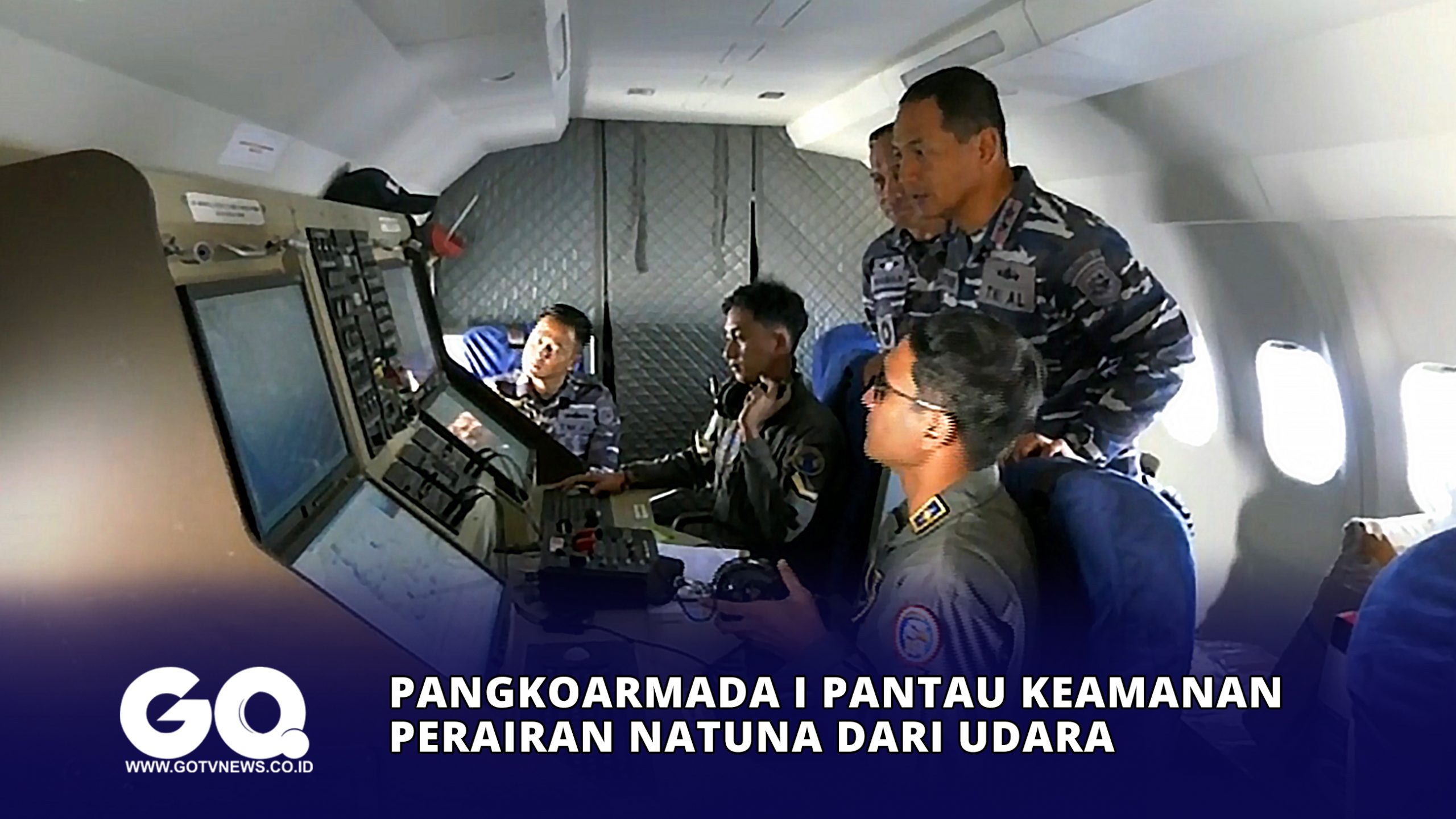 Pangkoarmada I Pantau Keamanan di Perairan Natuna dari Udara