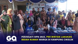 Peringati HPN 2023, PWI Bintan Lakukan Bedah Rumah Warga di Kampung Cikolek