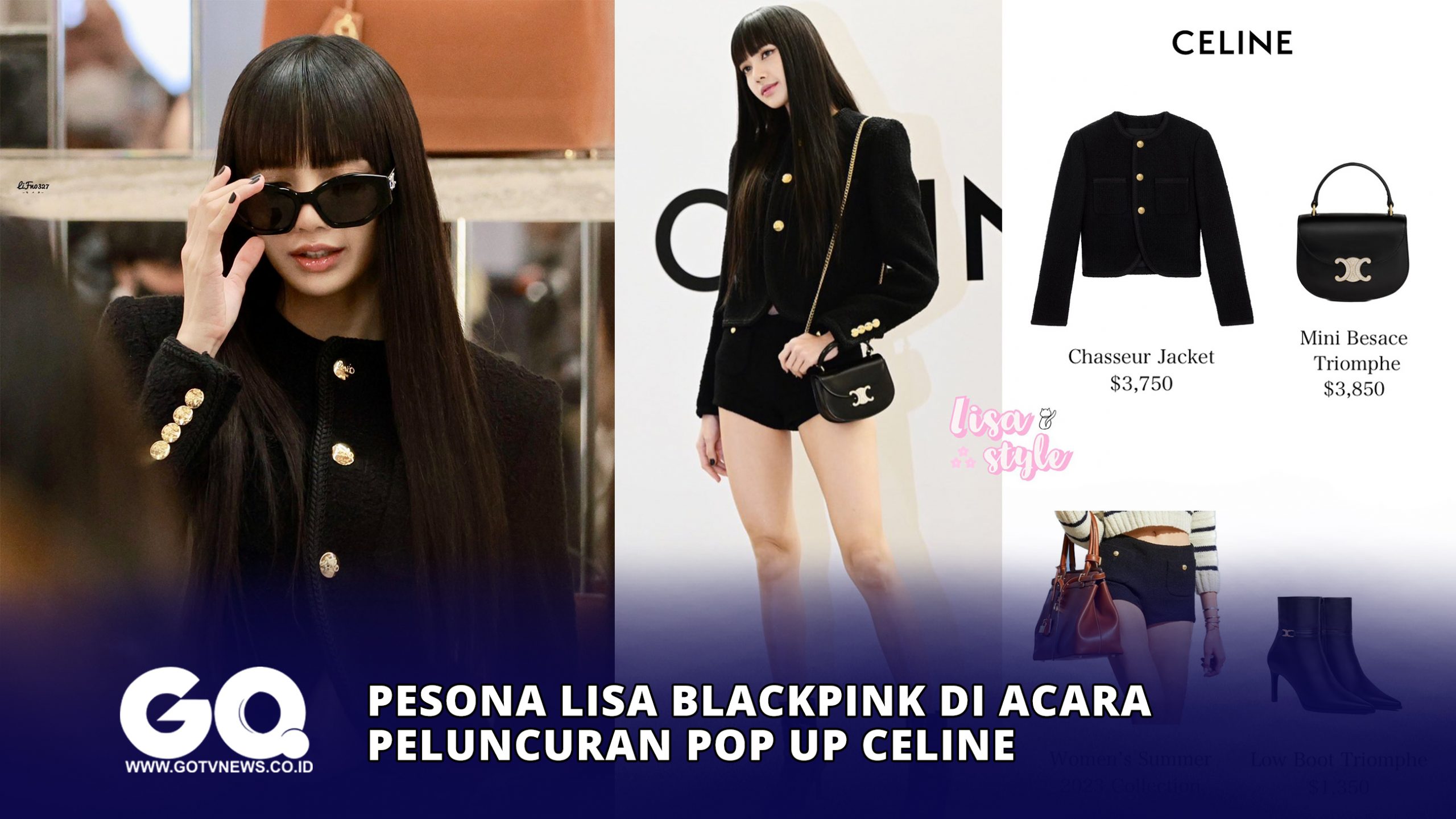 Pesona Lisa BLACKPINK di Acara Peluncuran Pop up CELINE
