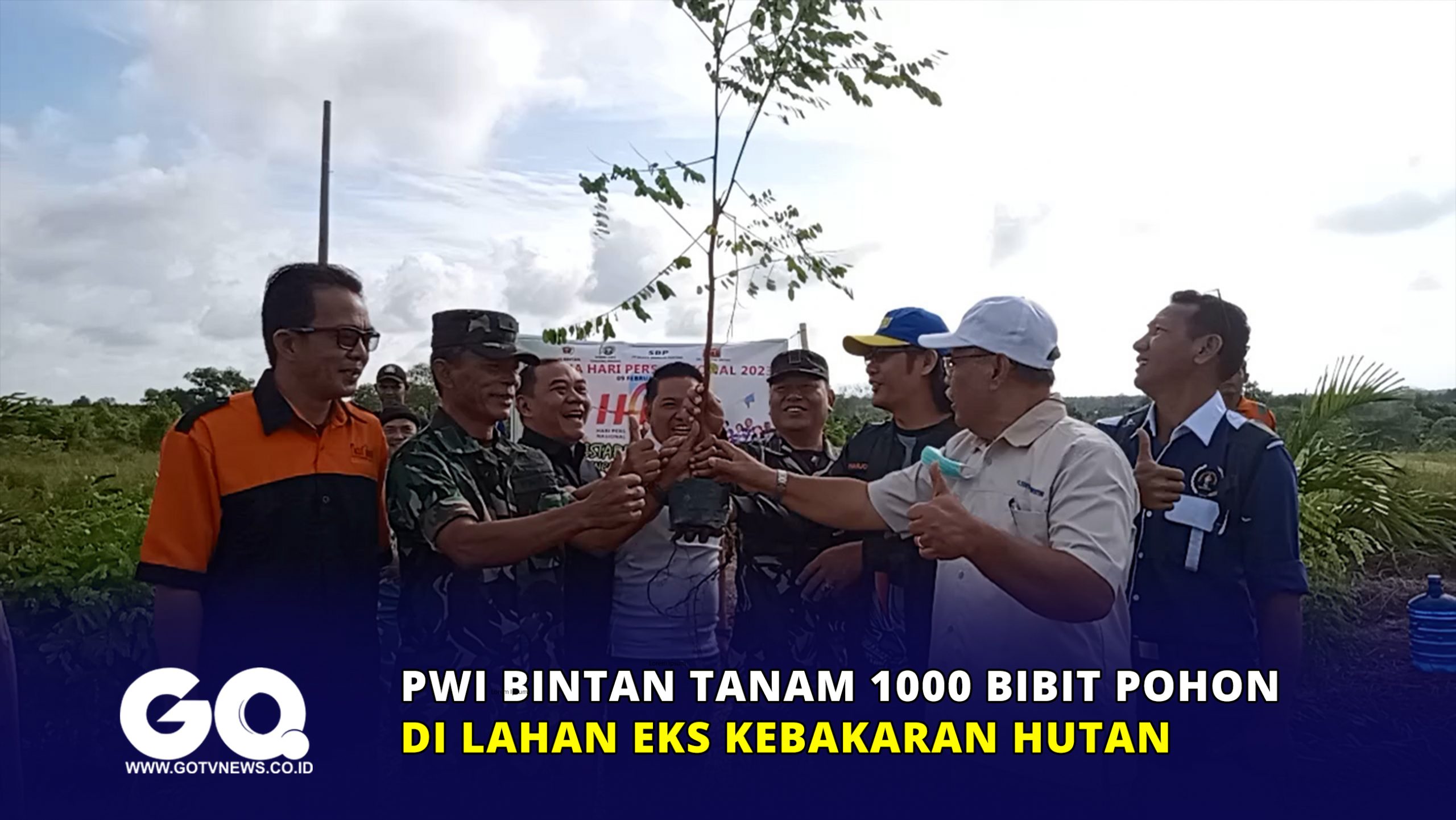 PWI Bintan Tanam 1000 Bibit Pohon di Lahan Eks kebakaran Hutan