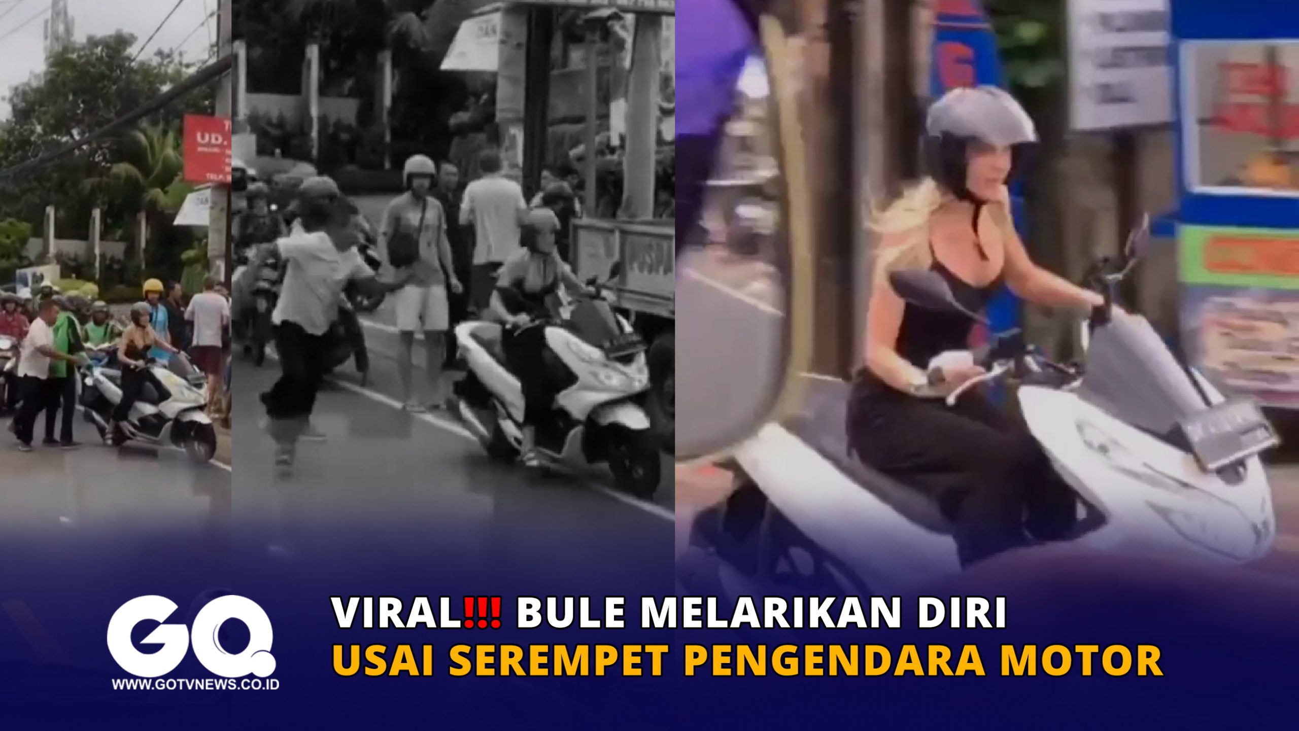 Viral, Bule Melarikan Diri Usai Serempet Pengendara Motor