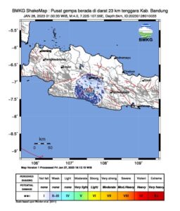 Bandung Diguncang Gempa 4,0 Magnitudo