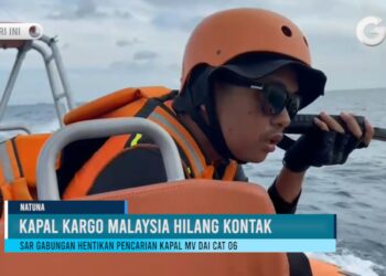SAR Gabungan Hentikan Operasi Pencarian Kapal MV Dai Cat 06 yang Hilang Kontak