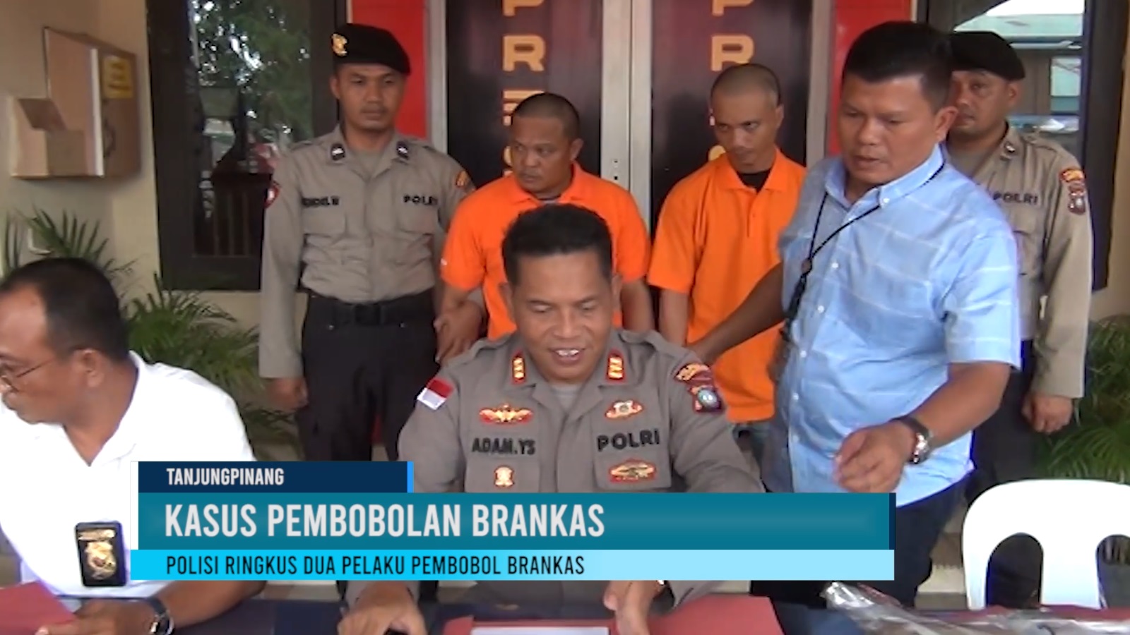 Beraksi di Tanjungpinang, Dua Pembobol Brankas asal Sumut Diringkus Polisi