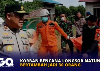 Korban Bencana Longsor Natuna Bertambah Jadi 30 Orang
