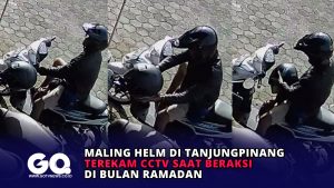 Maling Helm di Tanjungpinang Terekam CCTV saat Beraksi di Bulan Ramadan
