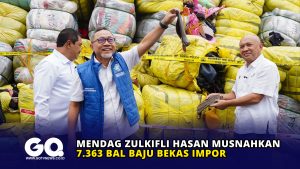 Mendag Zulkifli Hasan Musnahkan 7.363 Bal Baju Bekas Impor
