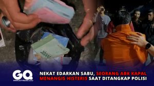 Nekat Edarkan Sabu, Seorang ABK Kapal Menangis Histeris saat Ditangkap Polisi