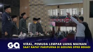 Viral, Pemuda Lempar Uang Mainan saat Rapat Paripurna di Gedung DPRD Bekasi