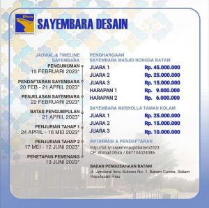 70 Tim Ikuti Sayembara Desain Masjid Nongsa dan Musholla Taman Kolam