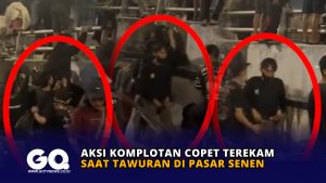 Aksi Komplotan Copet Terekam Saat Tawuran di Pasar Senen