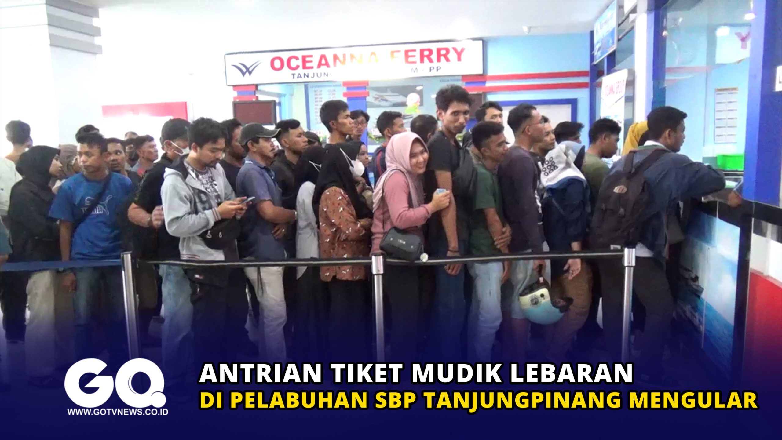 Antrian Tiket Mudik Lebaran di Pelabuhan SBP Tanjungpinang Mengular