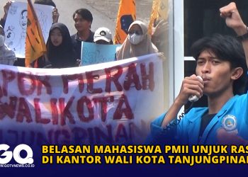 Belasan Mahasiswa PMII Unjuk Rasa di Kantor Wali Kota Tanjungpinang