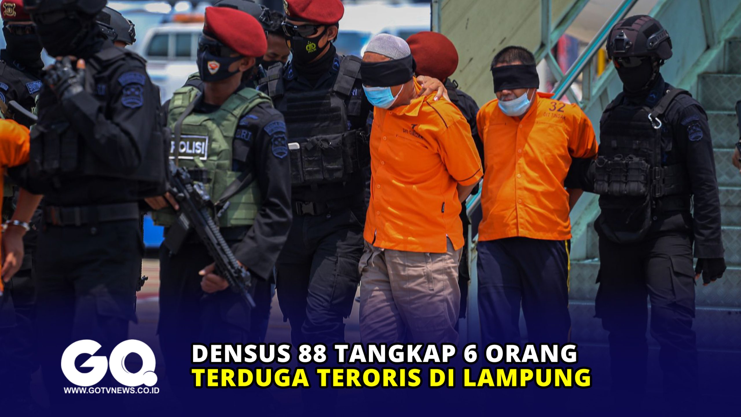 Densus 88 Tangkap 6 Orang Terduga Teroris di Lampung
