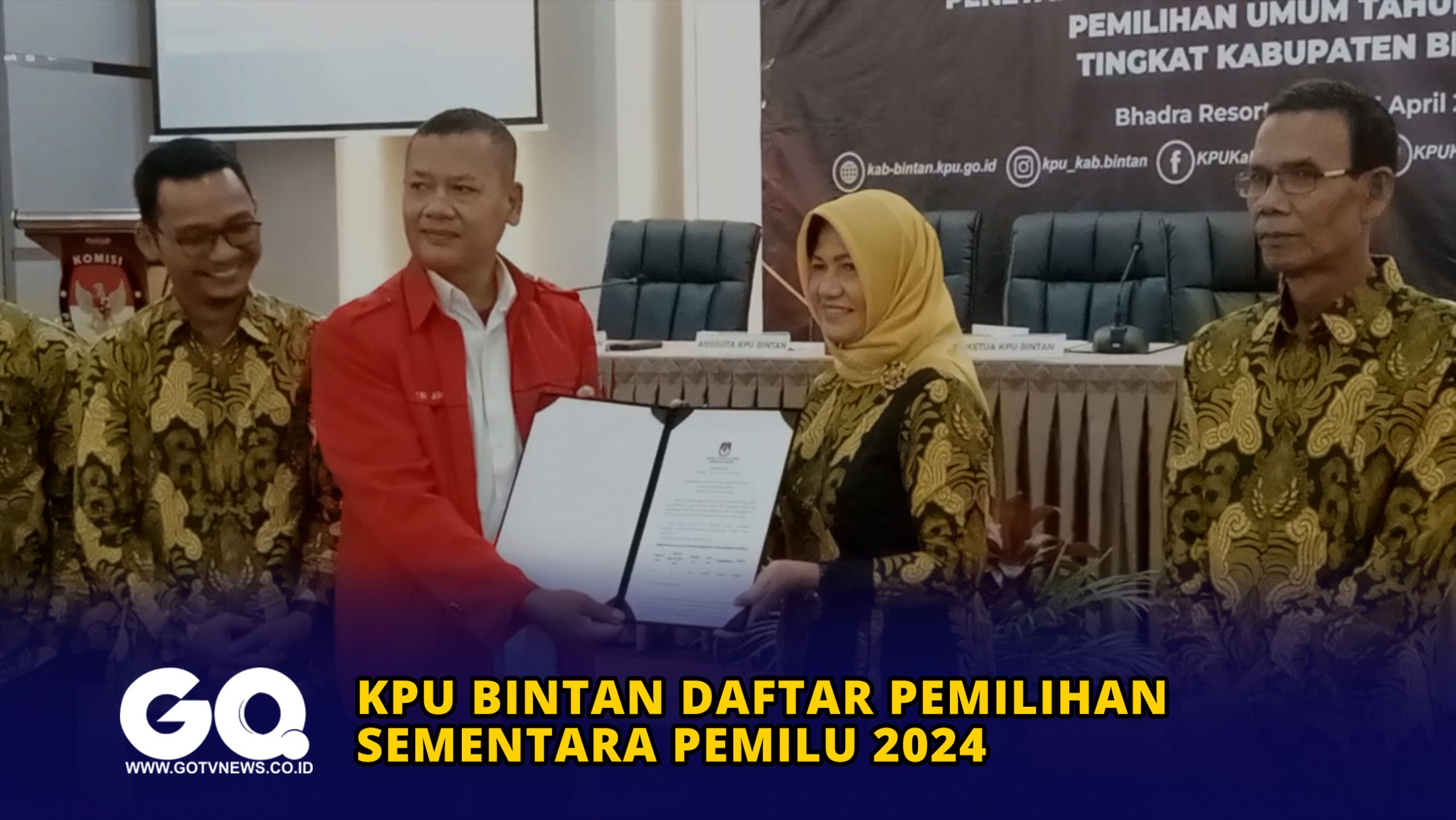 KPU Bintan Daftar Pemilihan Sementara Pemilu 2024