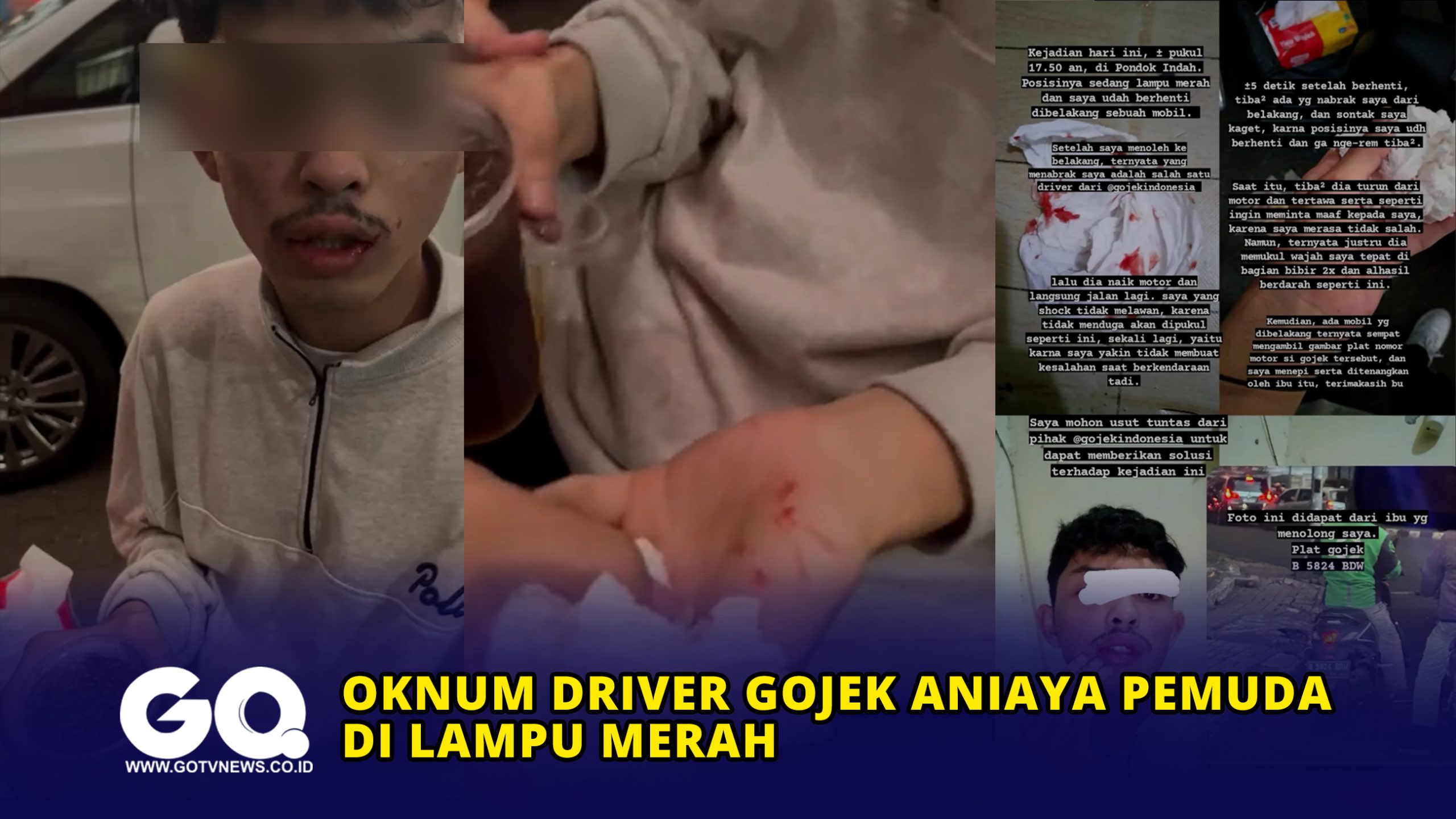 Oknum Driver GoJek Aniaya Pemuda di Lampu Merah
