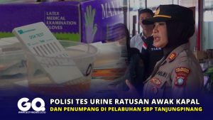 Polisi Tes Urine Ratusan Awak Kapal dan Penumpang di Pelabuhan SBP Tanjungpinang