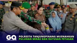 Polresta Tanjungpinang Musnahkan Puluhan Miras dan Ratusan Petasan