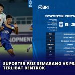 Suporter PSIS Semarang vs PSS Sleman Terlibat Bentrok