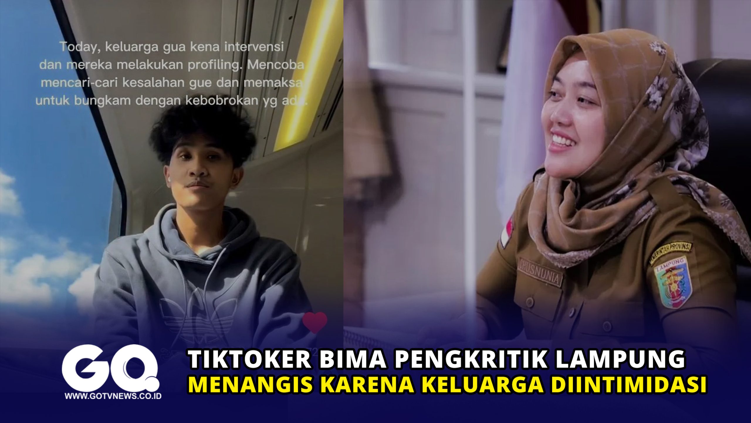 TikToker Bima Pengkritik Lampung, Menangis karena Keluarga Diintimidasi