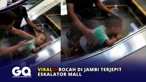 Viral, Bocah di Jambi Terjepit Eskalator Mall