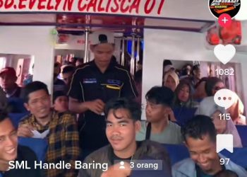 Rekaman Video Detik-detik Sebelum Kapal SB Evelyn Calisca 01 Terbalik Beredar di Media Sosial