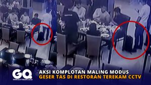 Aksi Komplotan Maling Modus Geser Tas di Restoran Terekam CCTV