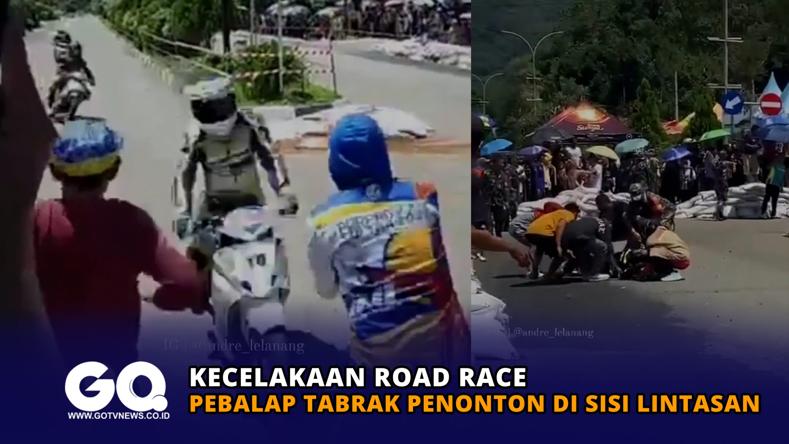 Kecelakaan Road Race, Pebalap Tabrak Penonton di Sisi Lintasan