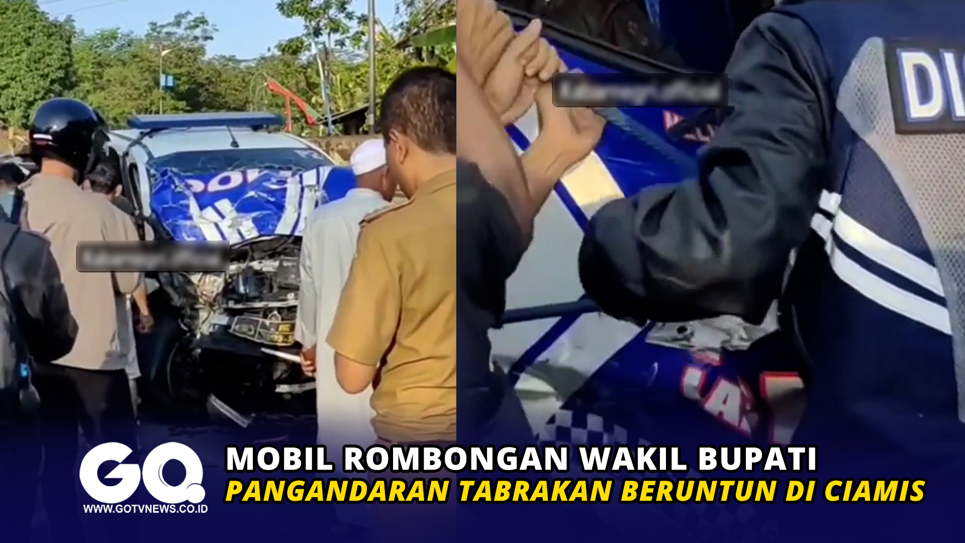 Mobil Rombongan Wakil Bupati Pangandaran Tabrakan Beruntun di Ciamis