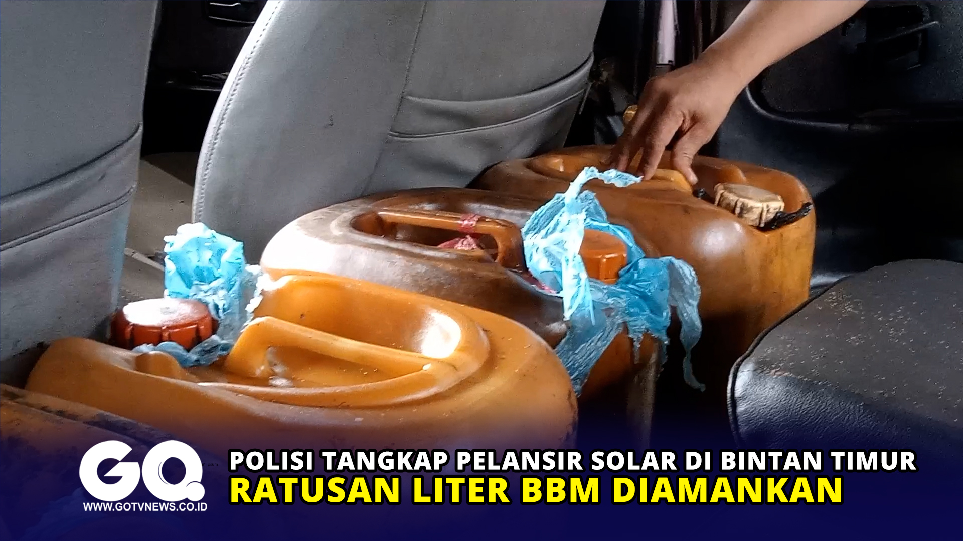 Polisi Tangkap Pelansir Solar di Bintan Timur, Ratusan Liter BBM Diamankan