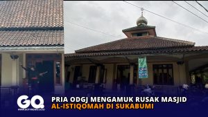 Pria ODGJ Mengamuk Rusak Masjid Al-Istiqomah di Sukabumi