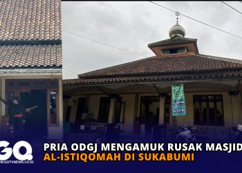 Pria ODGJ Mengamuk Rusak Masjid Al-Istiqomah di Sukabumi