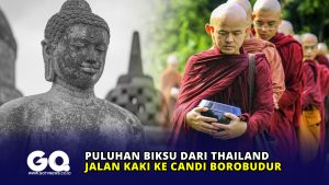 Puluhan Biksu dari Thailand Jalan Kaki ke Candi Borobudur