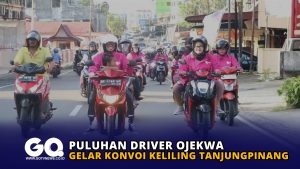 Puluhan Driver Ojekwa Gelar Konvoi Keliling Tanjungpinang