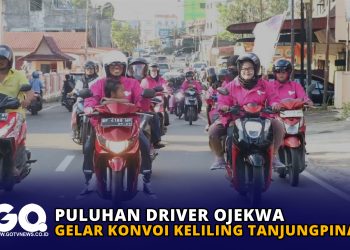 Puluhan Driver Ojekwa Gelar Konvoi Keliling Tanjungpinang