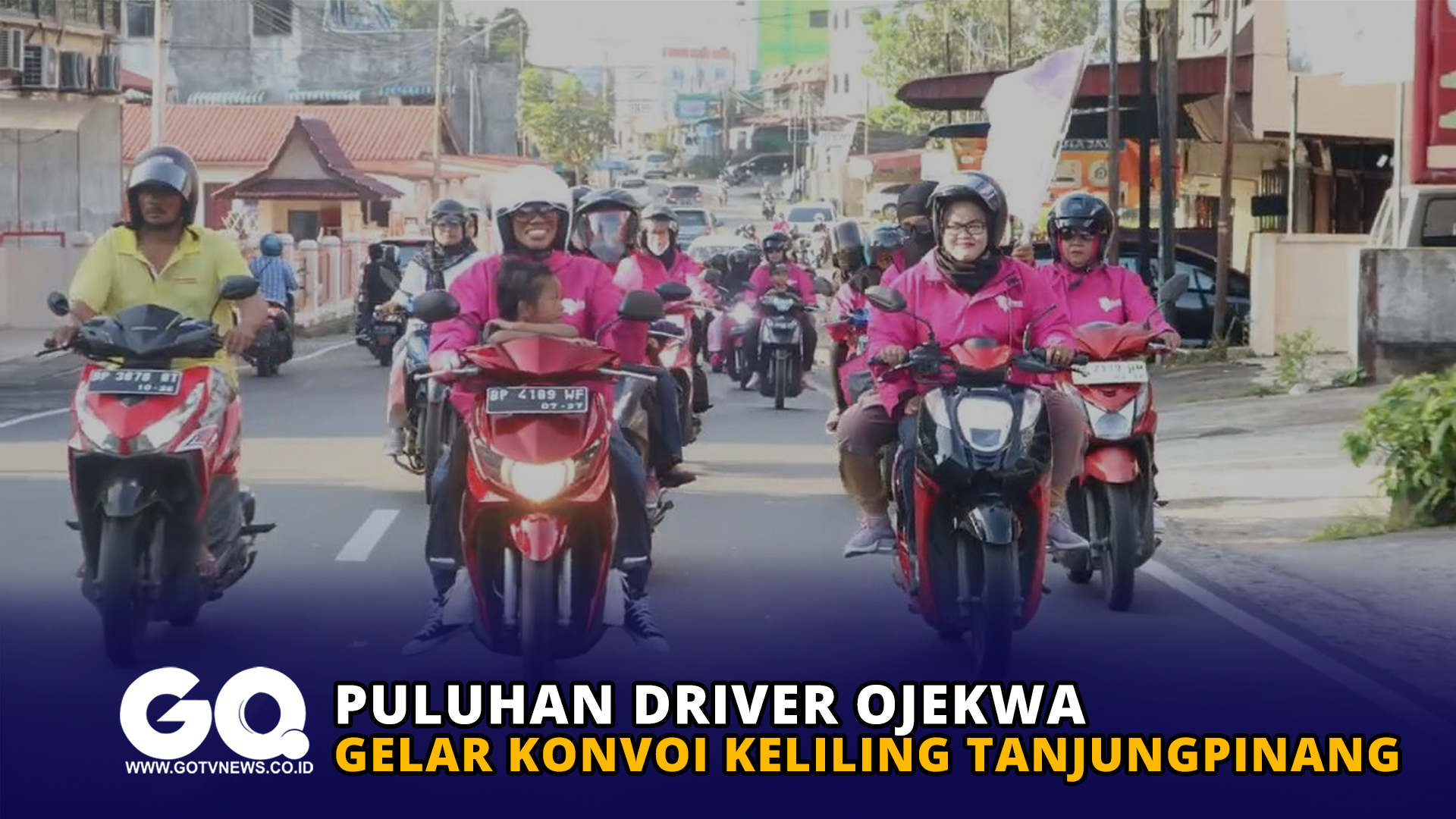 Puluhan Driver Ojekwa Gelar Konvoi Keliling Tanjungpinang