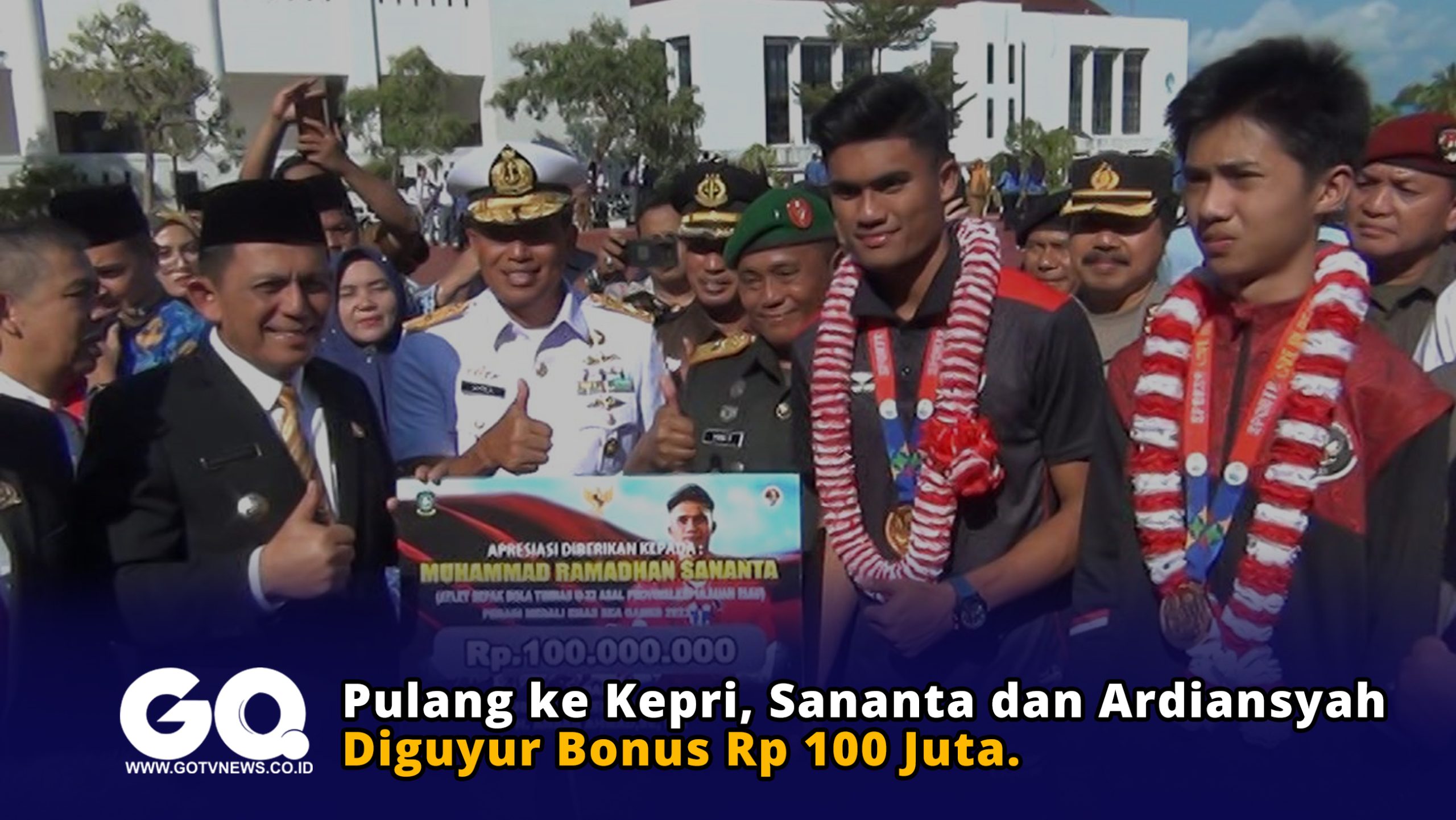 Pulang ke Kepri, Sananta dan Ardiansyah Diguyur Bonus Rp 100 Juta