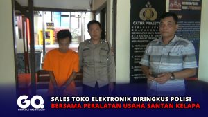 Sales Toko Elektronik Diringkus Polisi Bersama Peralatan Usaha Santan Kelapa
