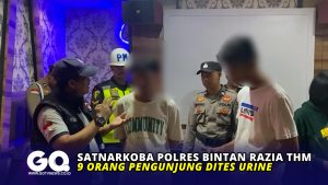 Satnarkoba Polres Bintan Razia THM, 9 Orang Pengunjung Dites Urine