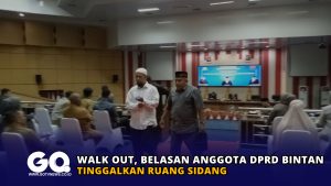 Walk Out, Belasan Anggota DPRD Bintan Tinggalkan Ruang Sidang