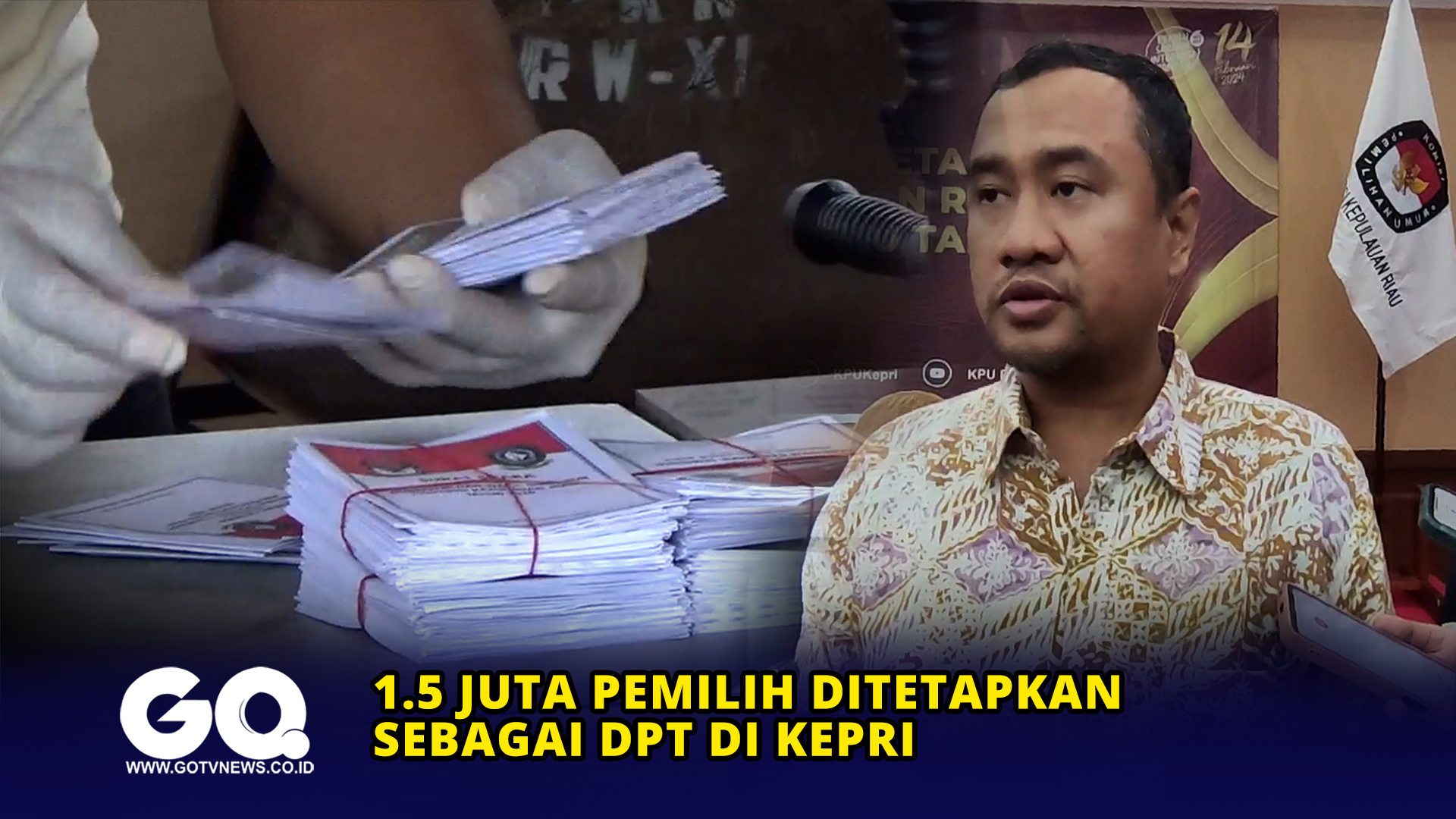 1.5 juta Pemilih Ditetapkan Sebagai DPT di Kepri