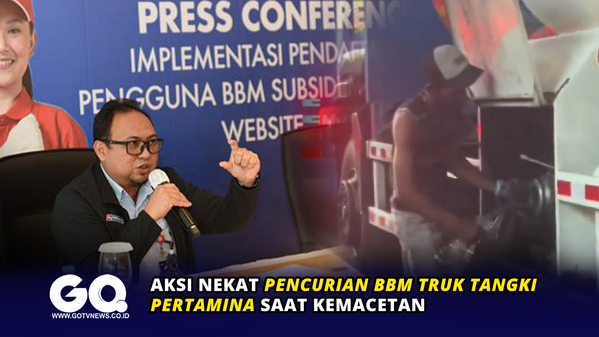 Aksi Nekat Pencurian BBM Truk Tangki Pertamina saat Kemacetan