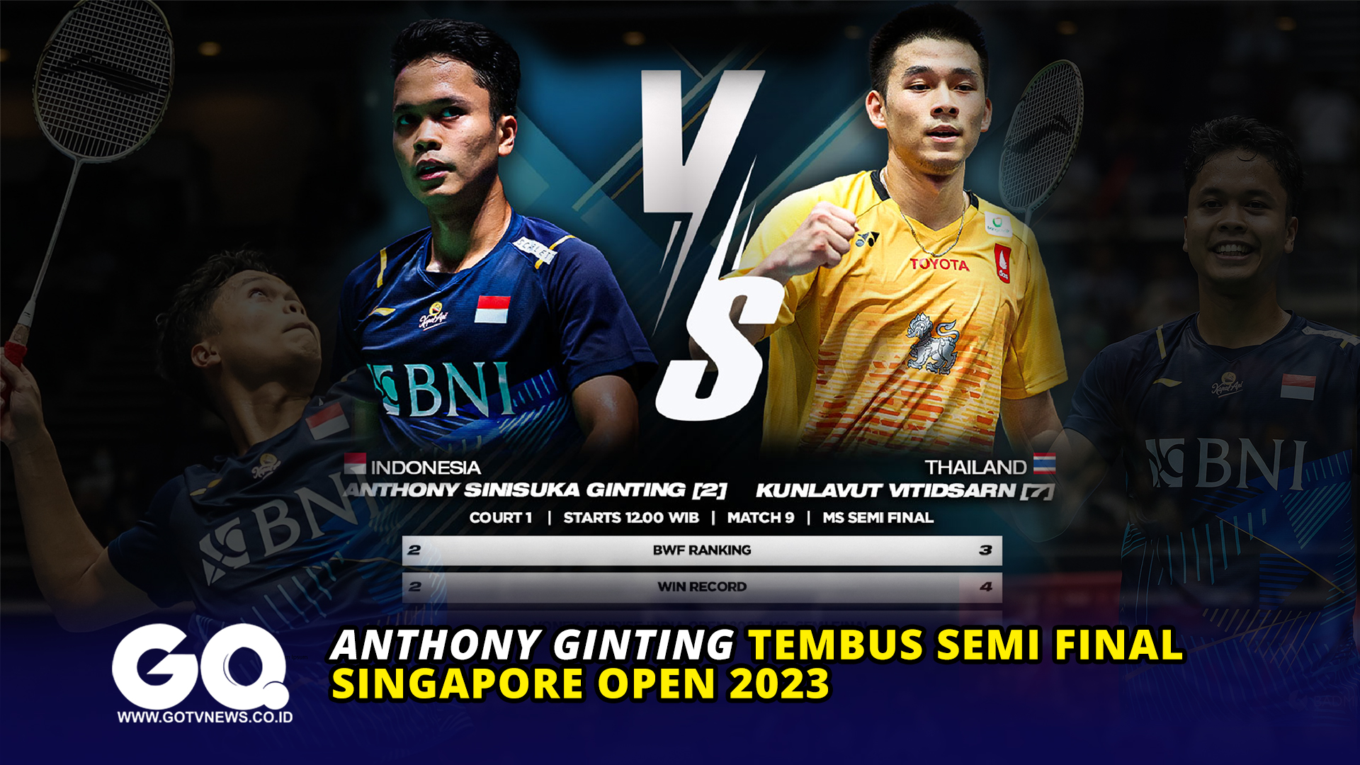 Anthony Ginting Tembus Semi Final Singapore Open 2023