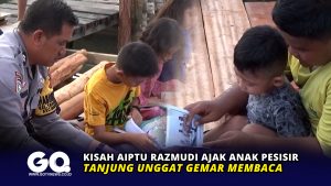 Kisah Aiptu Razmudi Ajak Anak Pesisir Tanjung Unggat Gemar Membaca