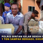 Polres Bintan Gelar Bersih Pantai, 1 Ton Sampah Berhasil Dikumpulkan