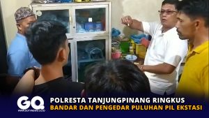 Polresta Tanjungpinang Ringkus Bandar dan Pengedar Puluhan Pil Ekstasi